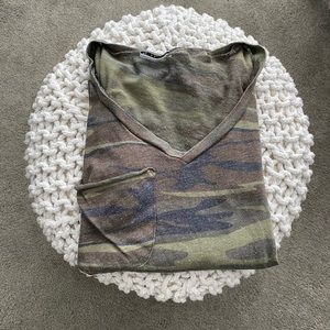 Camo long sleeve top